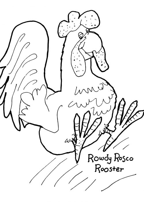 Rooster Coloring page